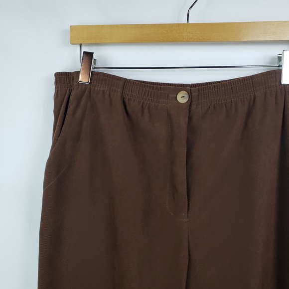 T & Company Vintage Casual Pants Sz 10 Brown - Picture 2 of 5